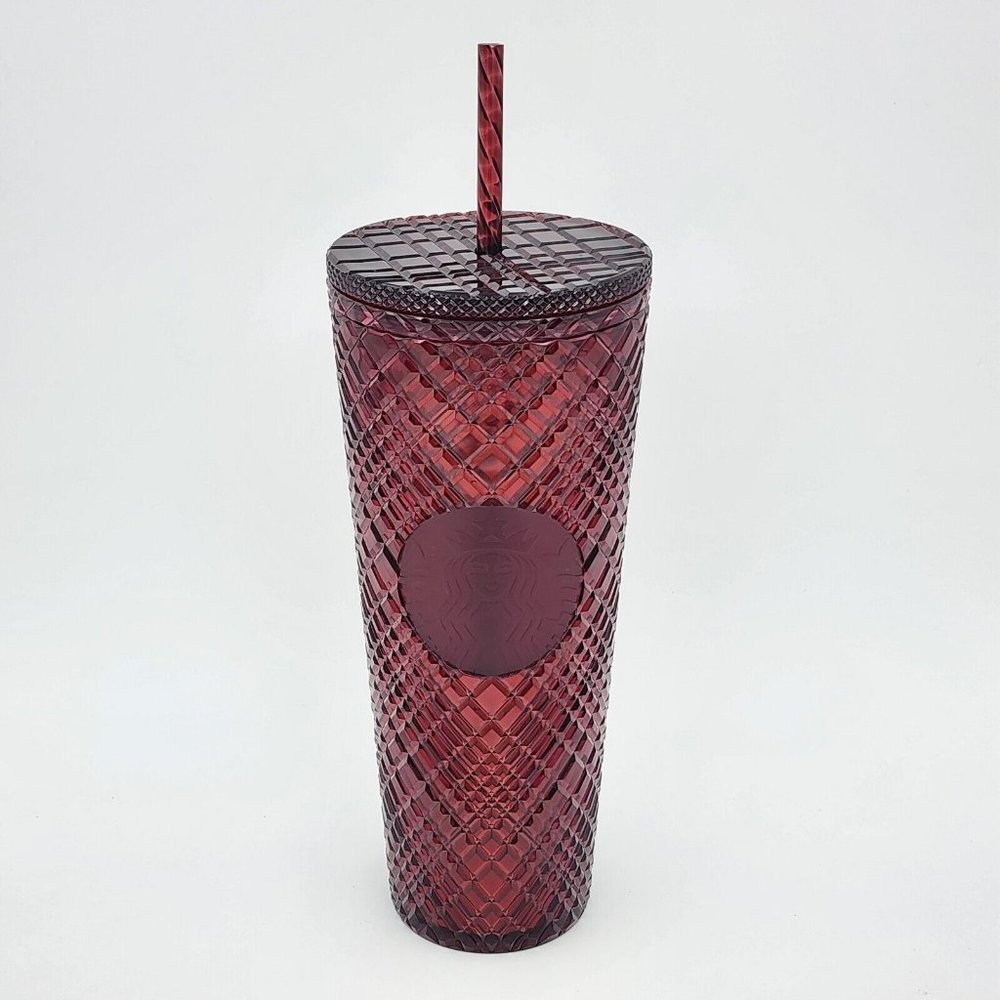 Starbucks 2022 Christmas Holiday  Red  Jeweled Studded Tumbler 24 oz Venti NEW